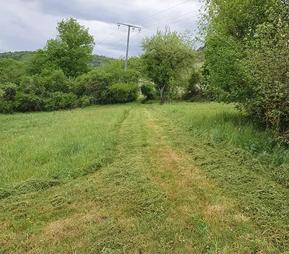 Mähen von Bauplätzen